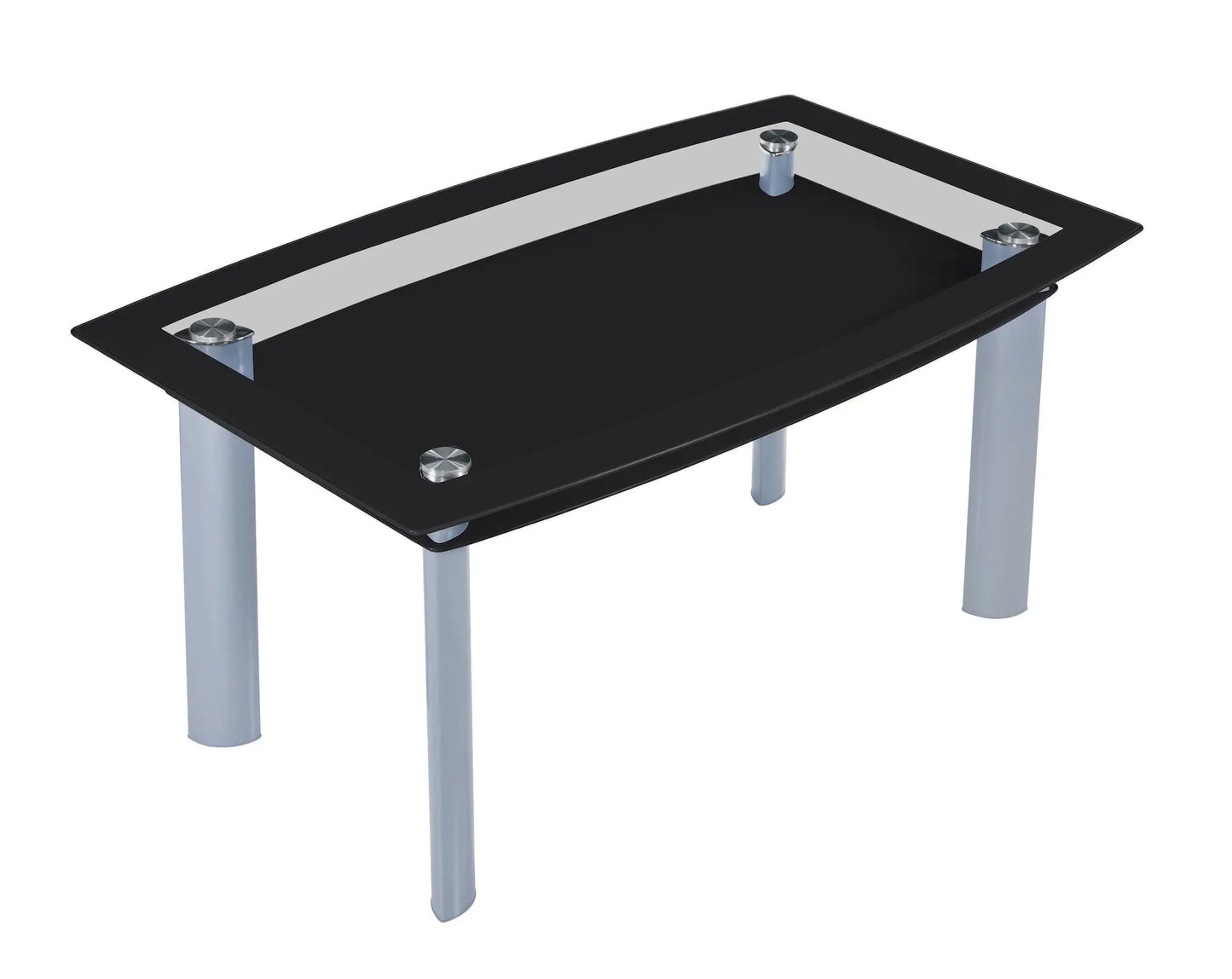 Echo Black/Gray Glass-Top Dining Table Crown Mark