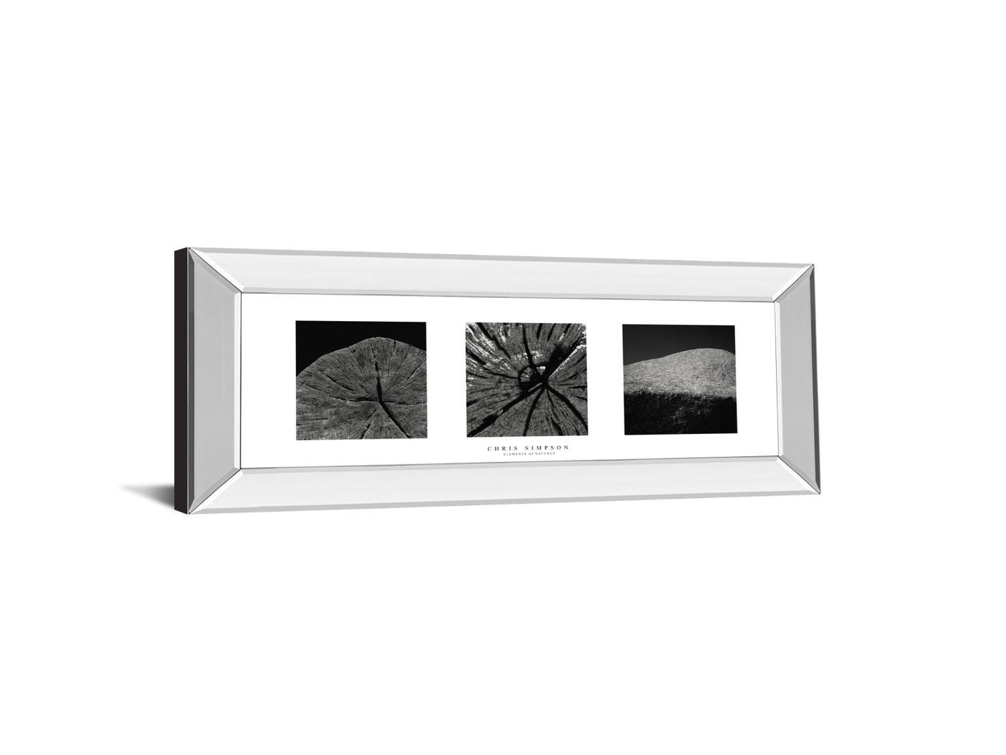 Elements Of Nature 2 By Chris Simpson - Mirror Framed Print Wall Art - Black Classy Art