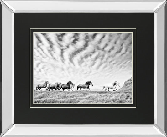 Horse Run III By PHBurchett - Dark Gray Classy Art