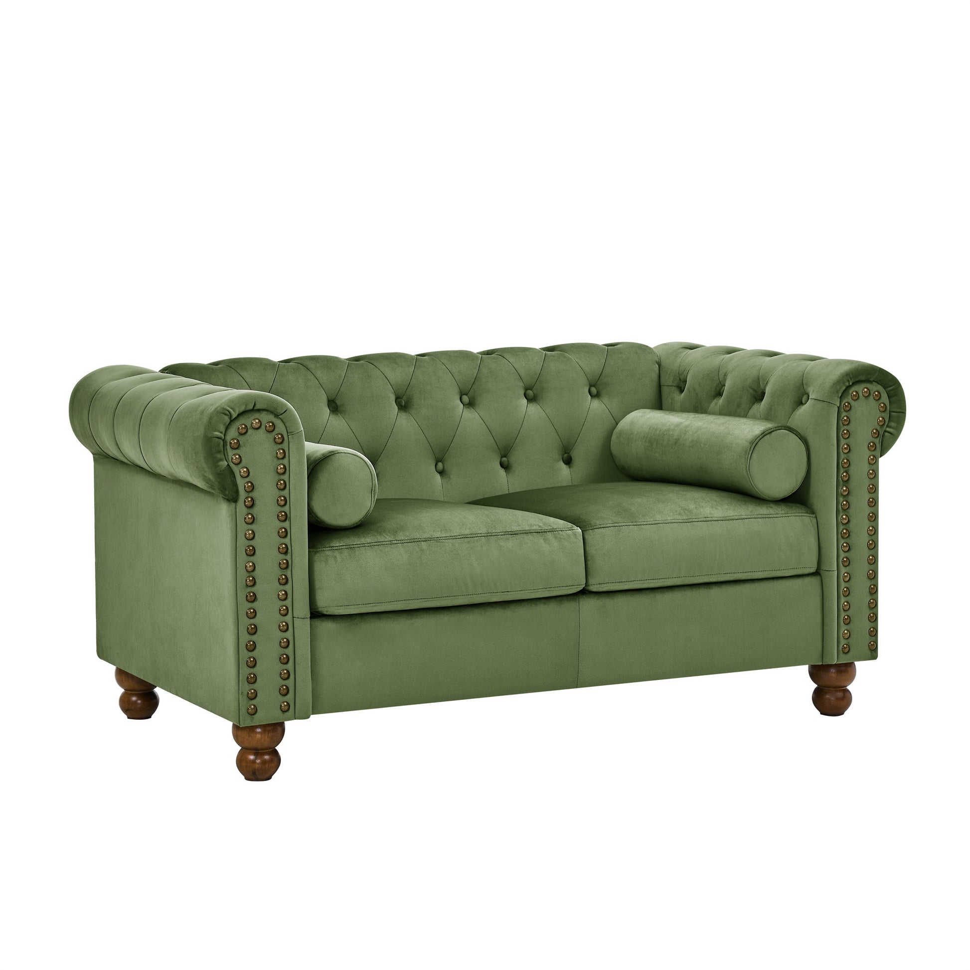 PHOYAL Large LOVE SEAT, Velvet Sofa TWO-seat Sofa  Classic Tufted Chesterfield Settee Sofa Modern 2 Seater Couch Furniture Tufted Back for Living Room (Green) ***(FREE SHIPPING)*** House to Home Furnishings LLC