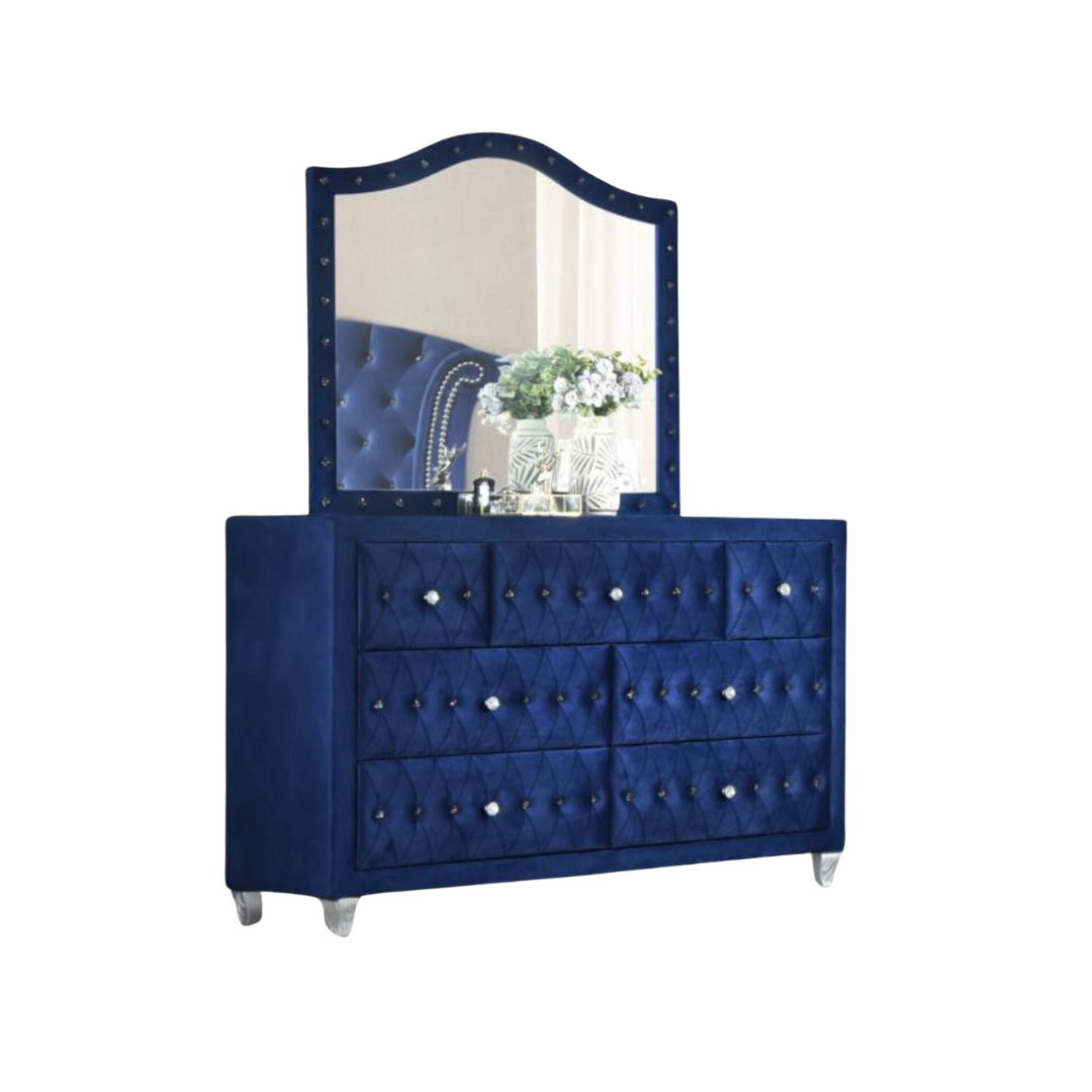 Dana Blue Dresser Mirror Massa Gallery Furniture