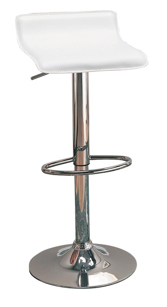 G120391 Contemporary White Adjustable Bar Stool Coaster Z2 Premium