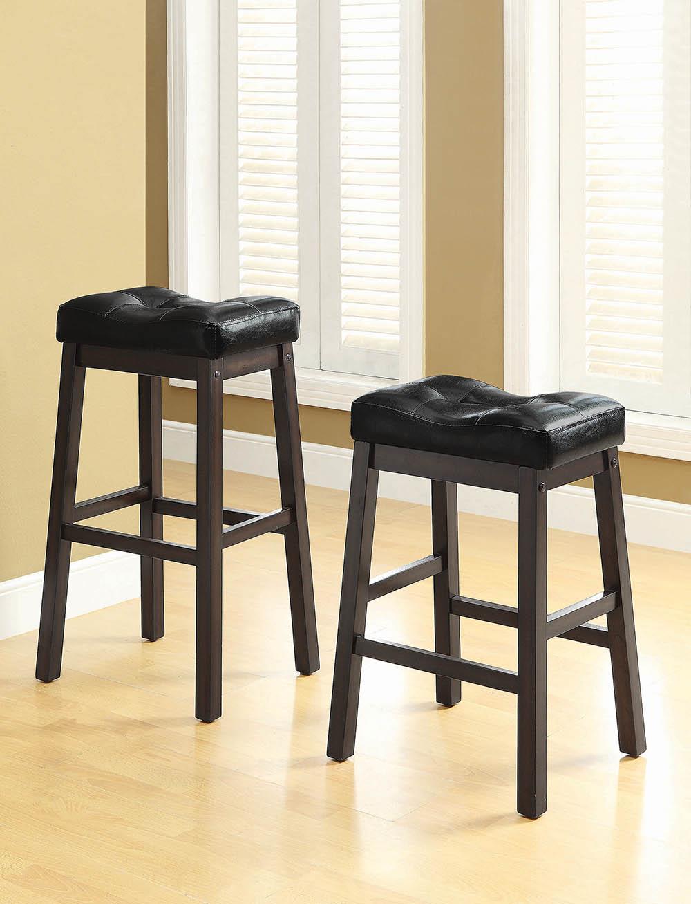 Transitional Black Upholstered Bar Stool Coaster Z2 Premium