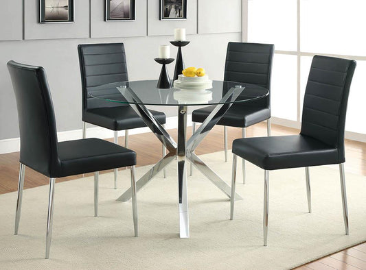 Vance Black and Chrome Dining Chair Coaster Z2 Premium