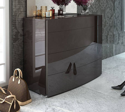 ESF Furniture - Barcelona 4 Drawers 120 Dresser in Glossy Brown - BARCELONA-D120 ESF Furniture