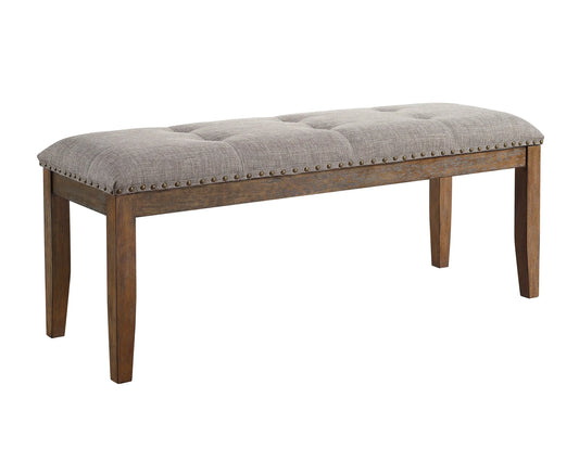 Vesper Brown/Gray Dining Bench Crown Mark