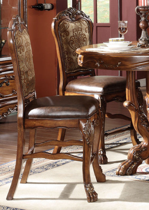 Acme Dresden Counter Height Dining Chairs in Brown Cherry Oak 12162 (Set of 2) ACME East