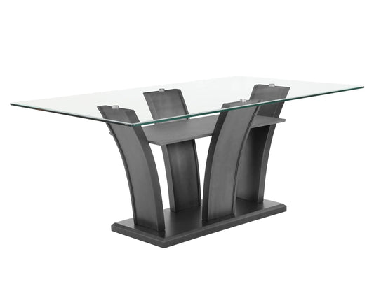 Camelia Dove Gray Dining Table Crown Mark