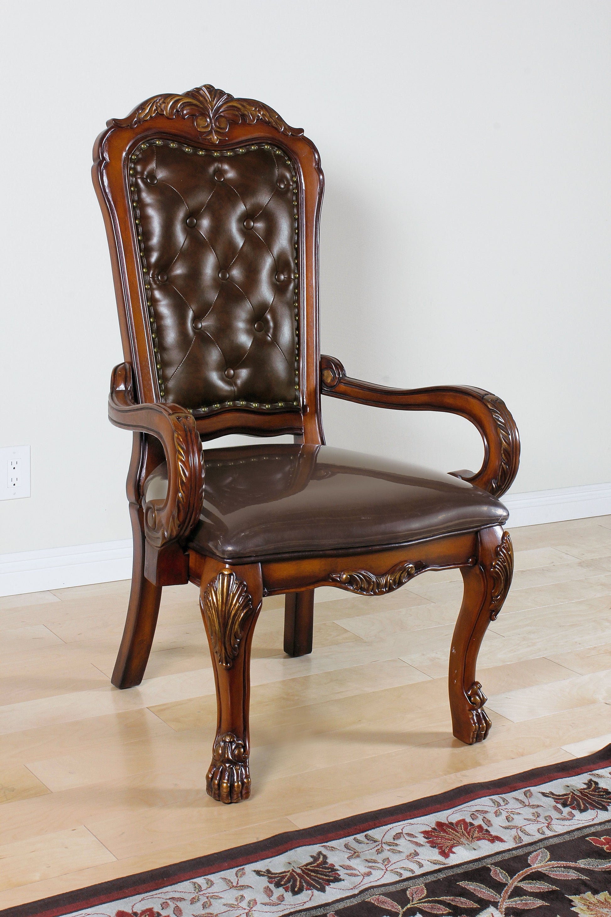 Dresden PU & Cherry Oak Office Chair ACME East