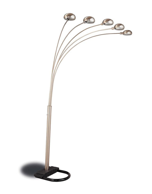 G1243 Contemporary Chrome and Black Floor Lamp Coaster Z2 Premium