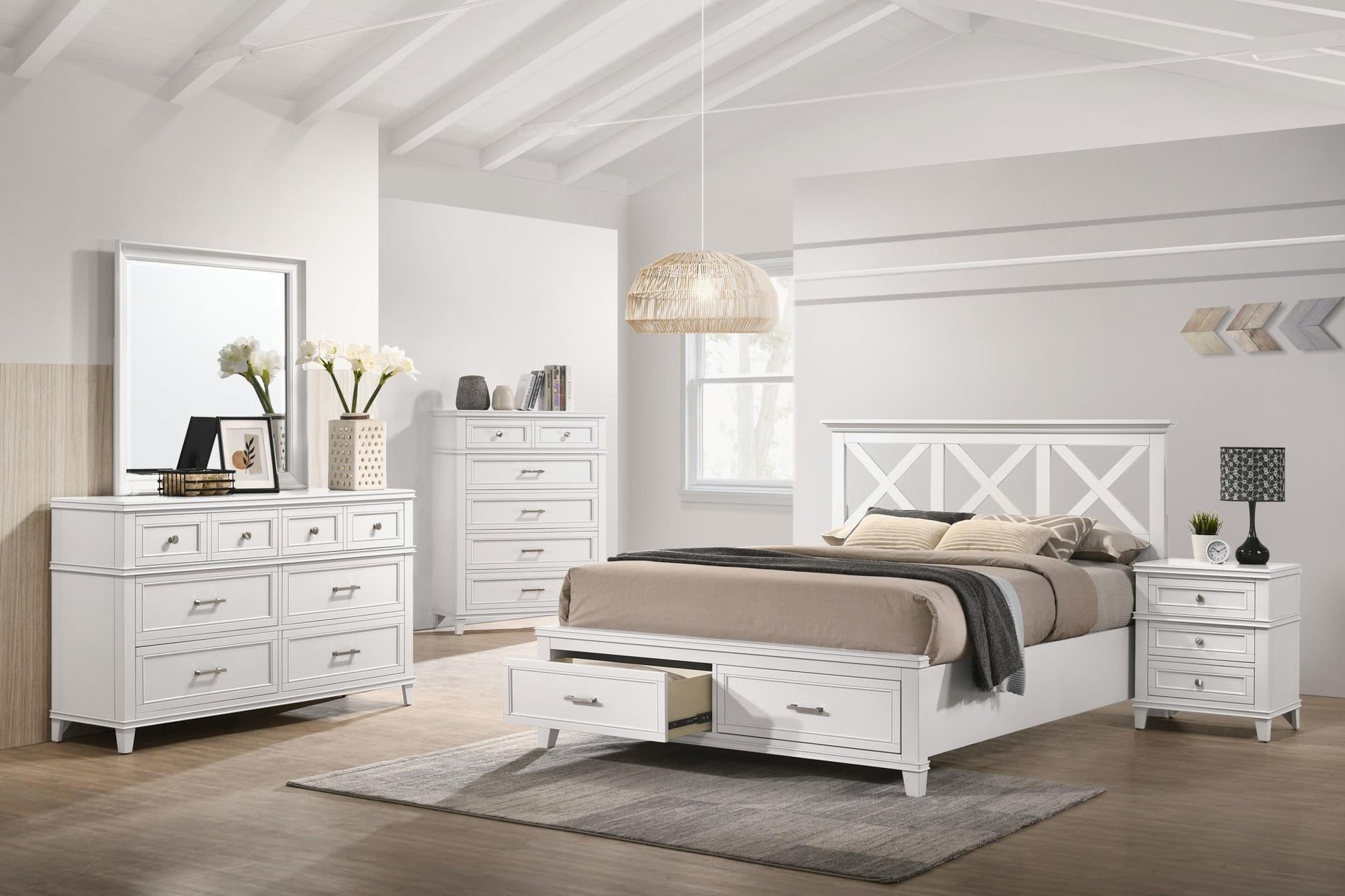 White Nova II Bedroom Bernards Furniture