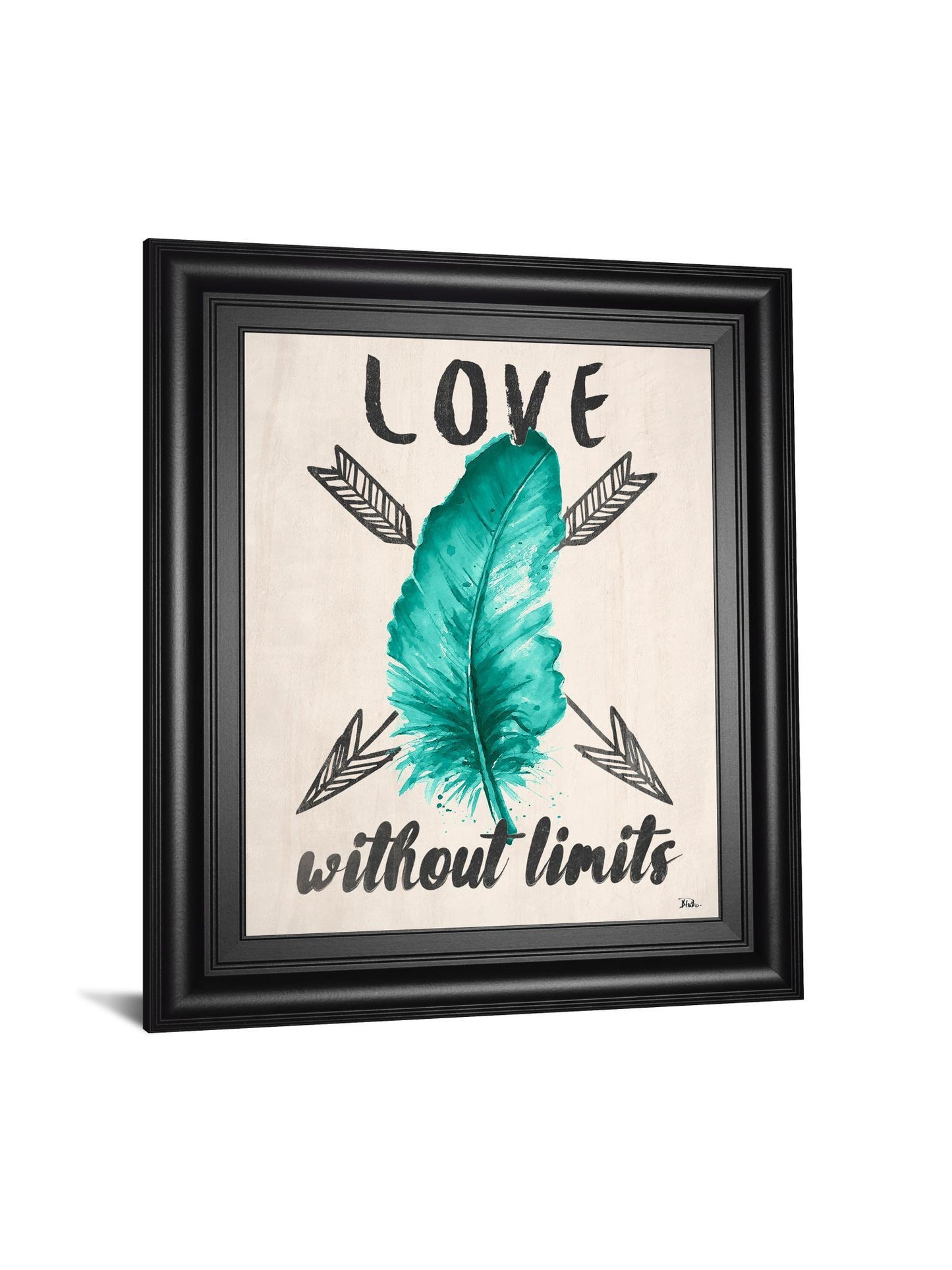 Teal Fearless Limits Il By Patricia Pinto - Framed Print Wall Art - Green Classy Art