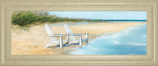 Water View Il By Sally Swatland - Framed Print Wall Art - Blue Classy Art