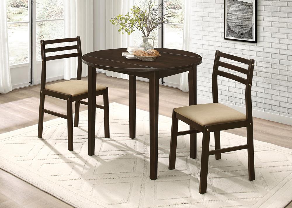 G130005 Casual Cappuccino Three-Piece Dining Set Coaster Z2 Premium