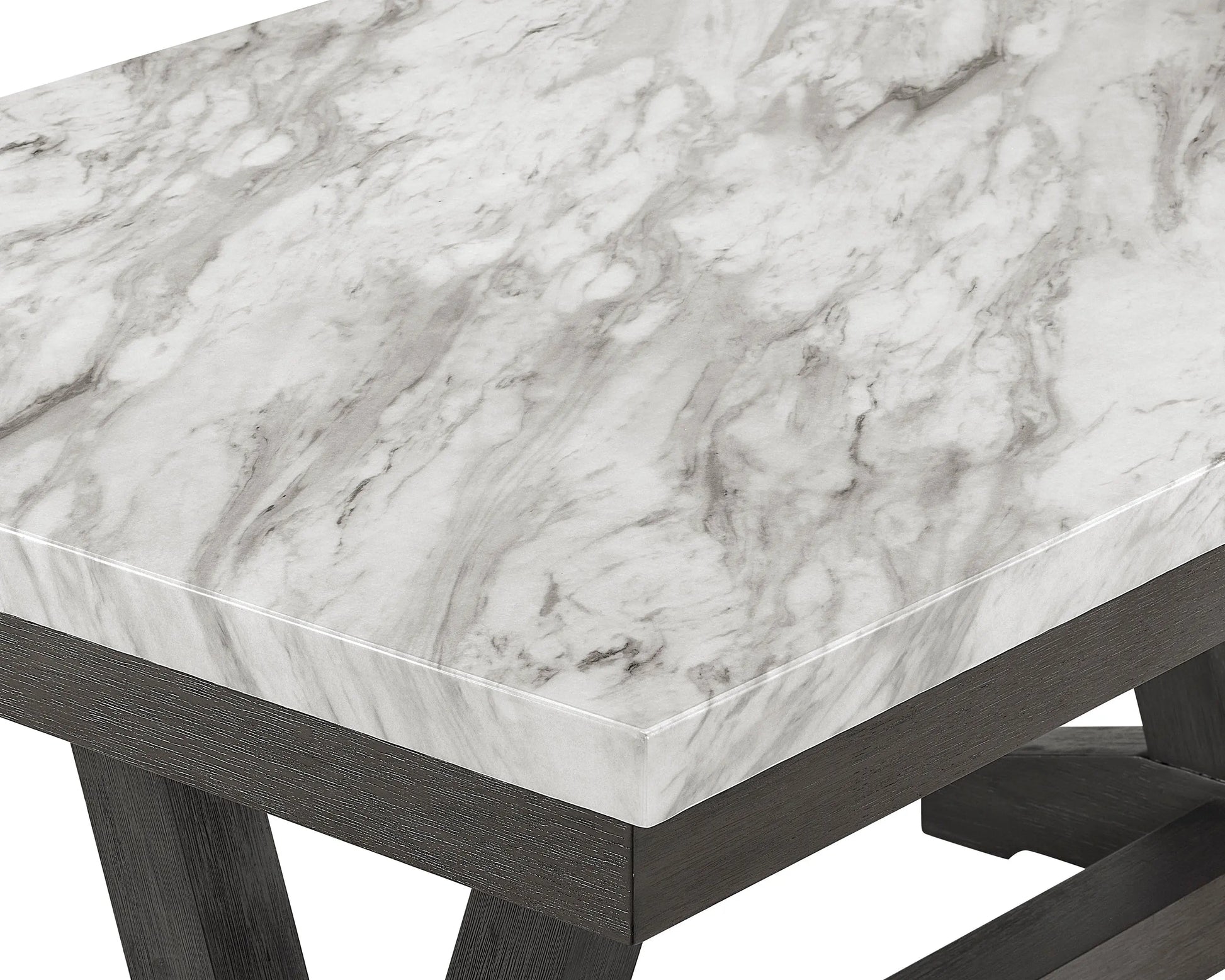 Vance Faux Marble Dining Table Crown Mark