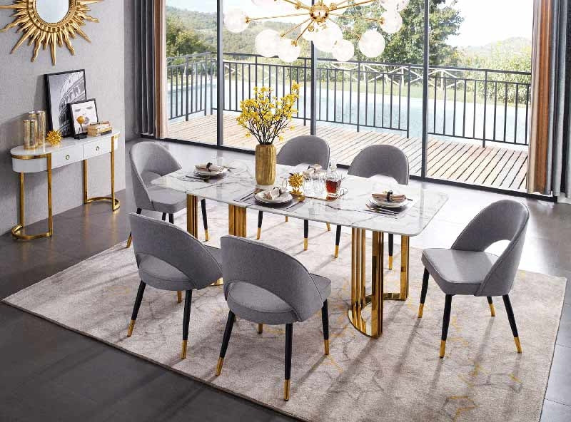 ESF Furniture - Extravaganza 8 Piece 131 Dining Table Set - 131-8SET ESF Furniture