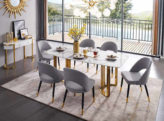 ESF Furniture - Extravaganza 7 Piece 131 Dining Table Set - 131-7SET ESF Furniture