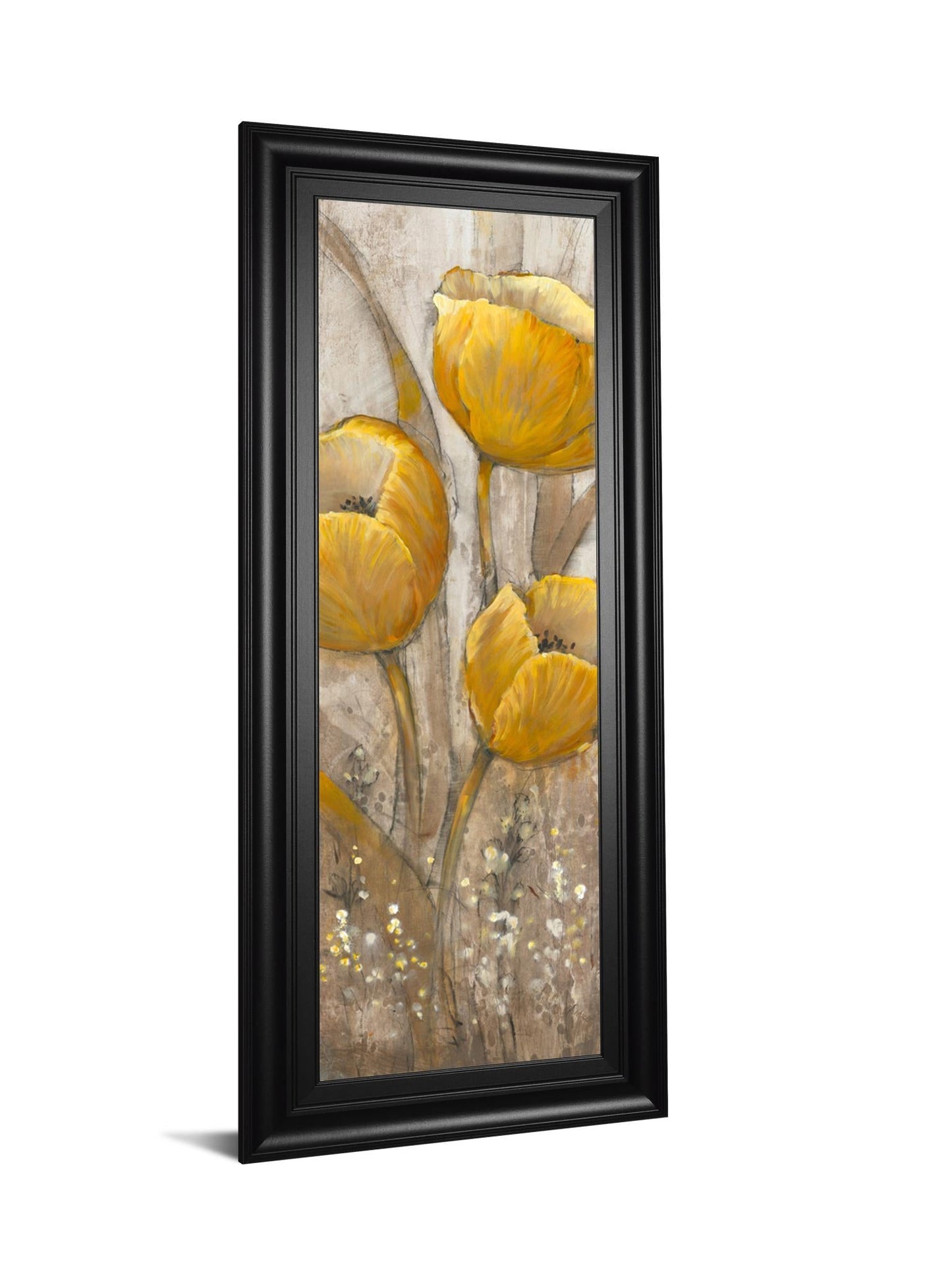 Ochre Tulips Il By Tim Otoole - Framed Print Wall Art - Yellow Classy Art