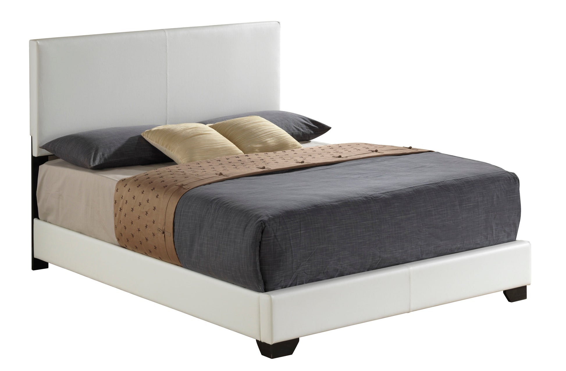 Ireland III White PU Queen Bed ACME East