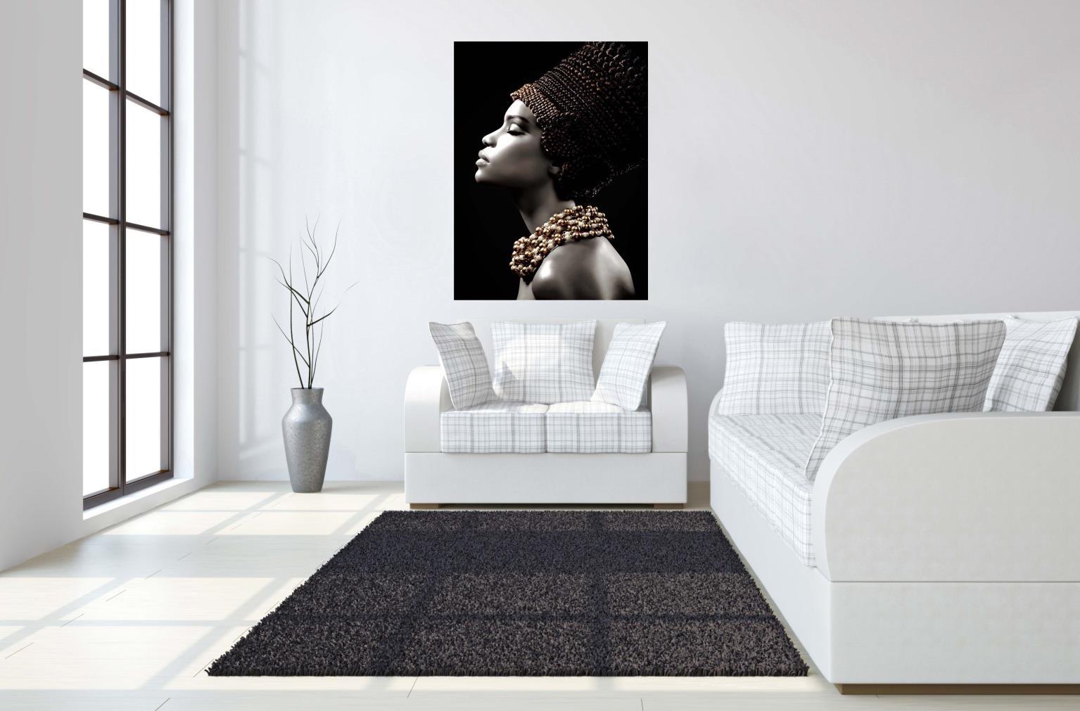 Floating Tempered Glass With Foil Dreams - Black Classy Art