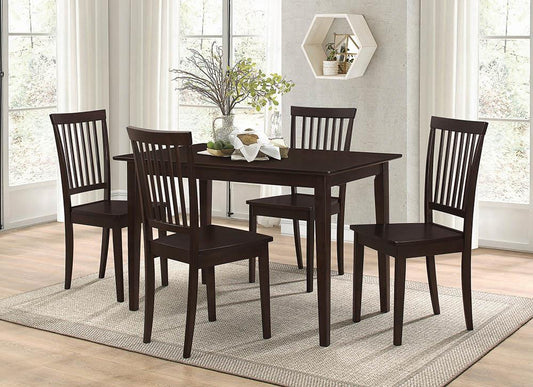 Oakdale Casual Cappuccino Five-Piece Dinette Set Coaster Z2 Premium