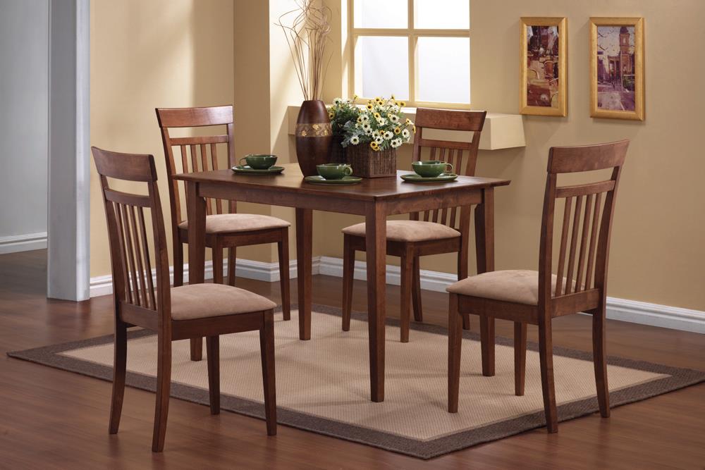 G150430 Casual Chestnut Five-Piece Dining Set Coaster Z2 Premium