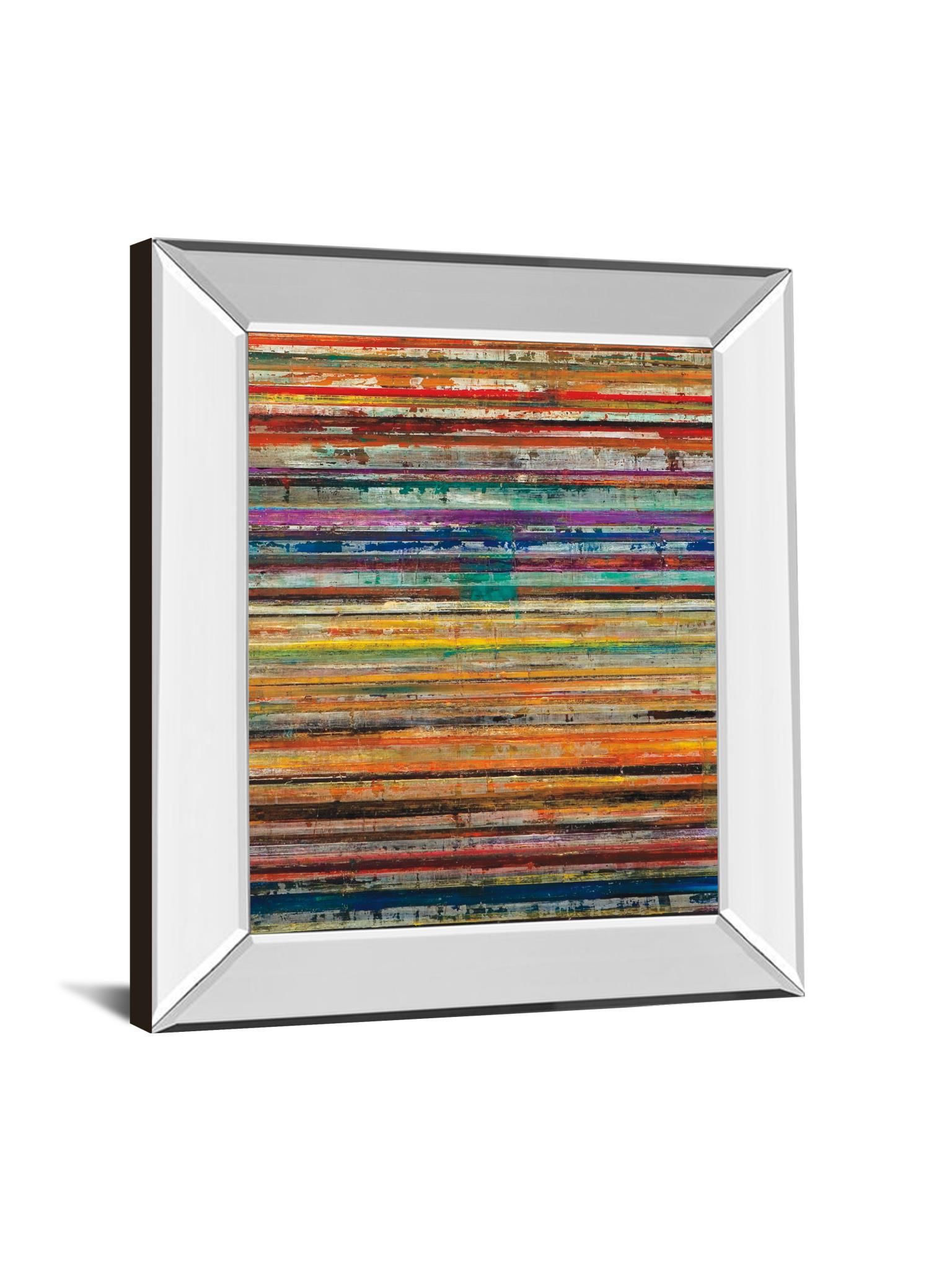 Shattered Earth By Gutierrez - Mirror Framed Print Wall Art - Orange Classy Art