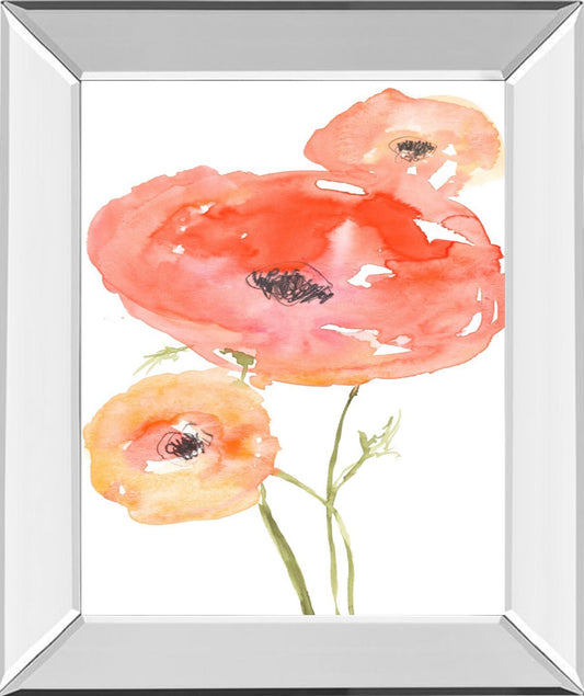 Neon Poppies I By Jennifer Goldberger - Red Classy Art