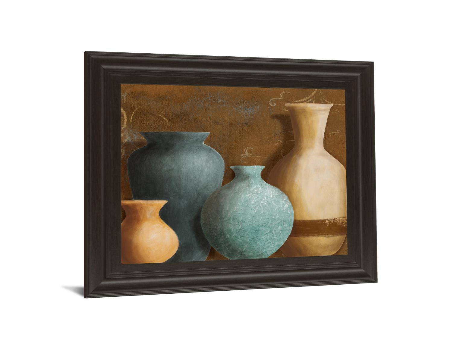 Ancient Clay Il By Lanie Loreth - Framed Print Wall Art - Blue Classy Art