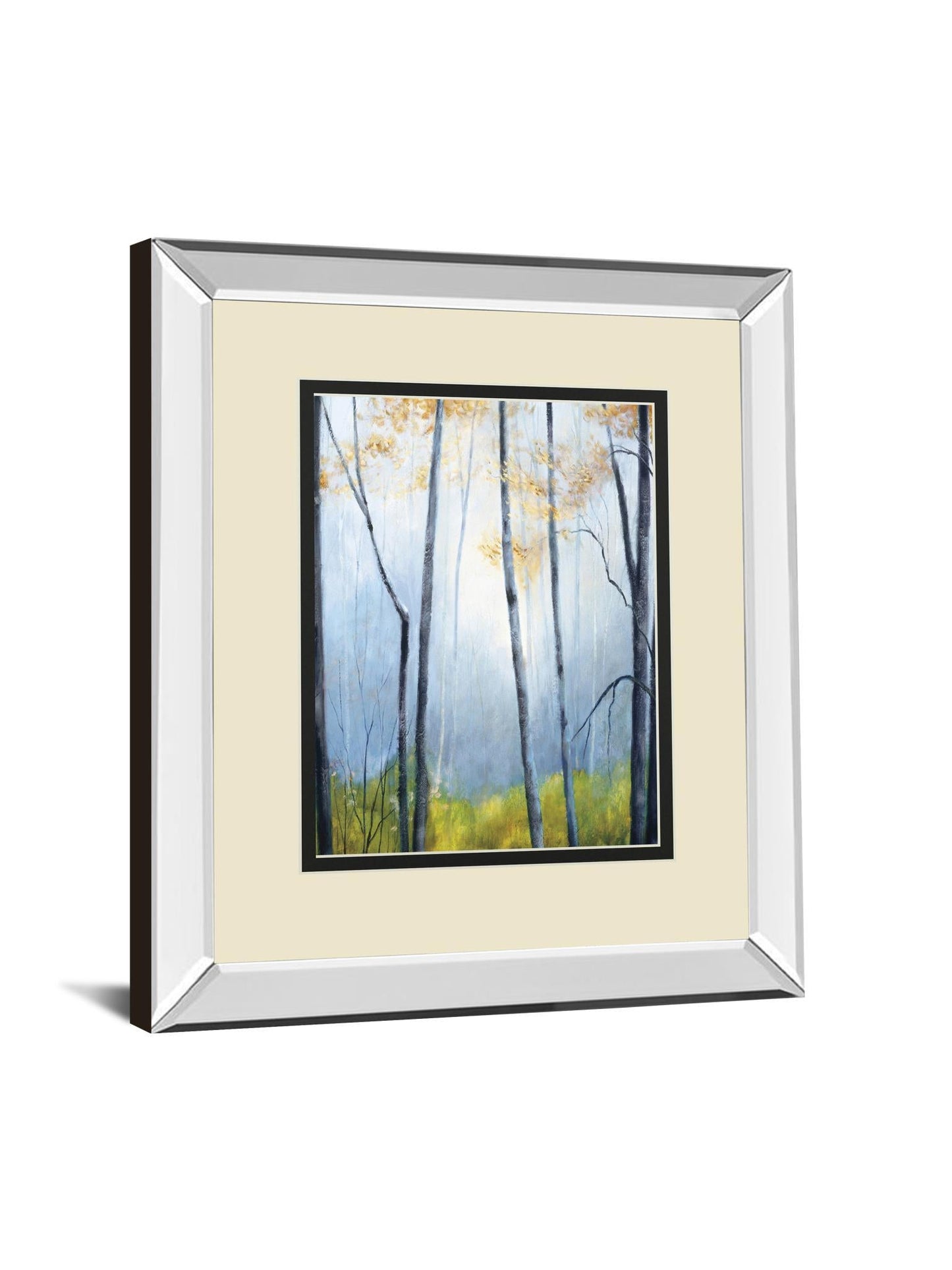 Tranquil River By Striffolino R. Mirrored Frame - Blue Classy Art