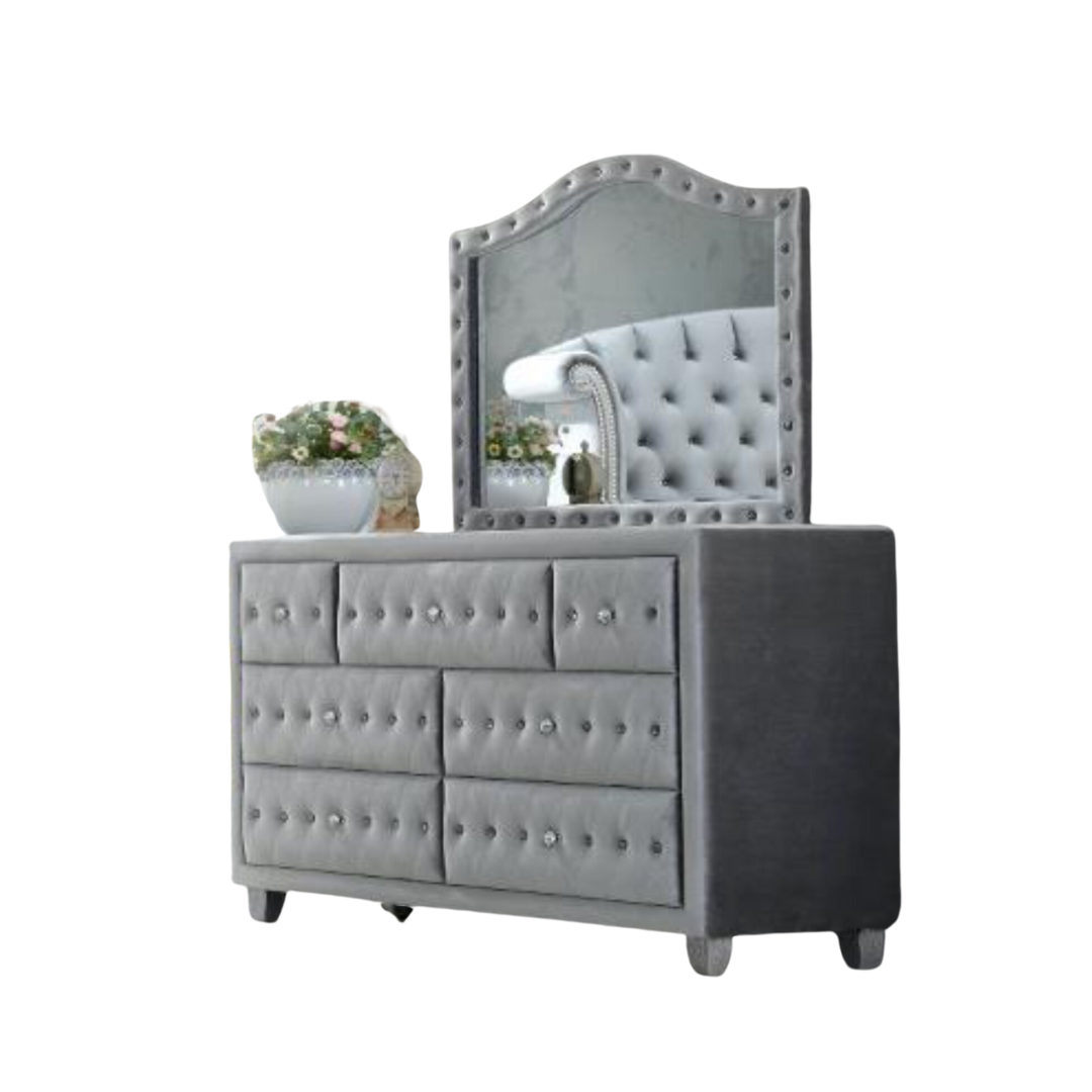 Dana Grey Dresser Mirror Massa Gallery Furniture