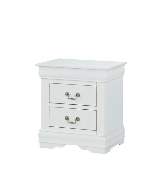 Louis Philip White Nightstand Crown Mark