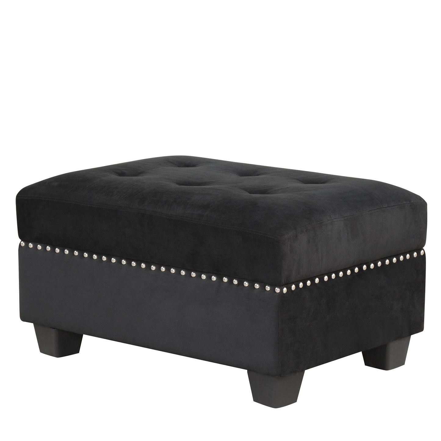 104.5" Reversible Sectional Sofa Space Saving with Storage Ottoman Rivet Ornament L-
shape Couch for Small or Large Space Dorm Apartment,Black(Old:SG000406AAA) House to Home Furnishings LLC