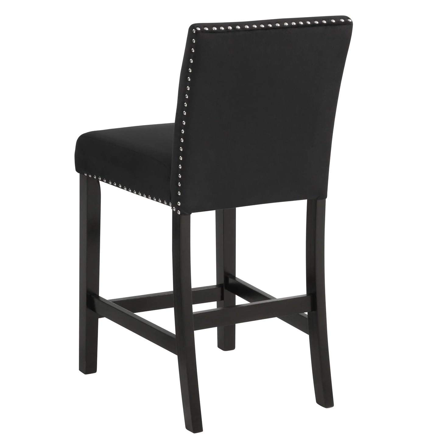 Lennon Black Counter Height Chair, Set of 2 Crown Mark