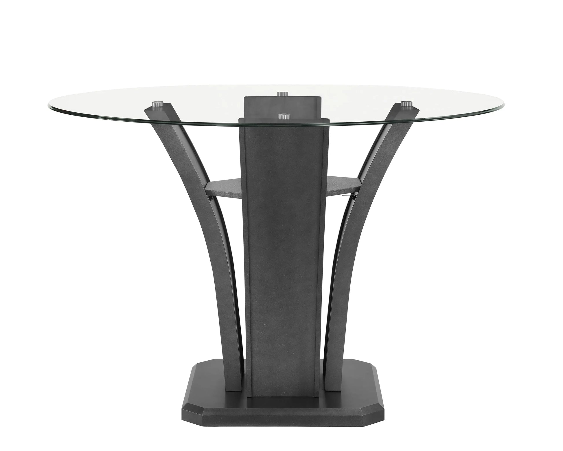 Camelia Dove Gray Round Counter Height Table Crown Mark