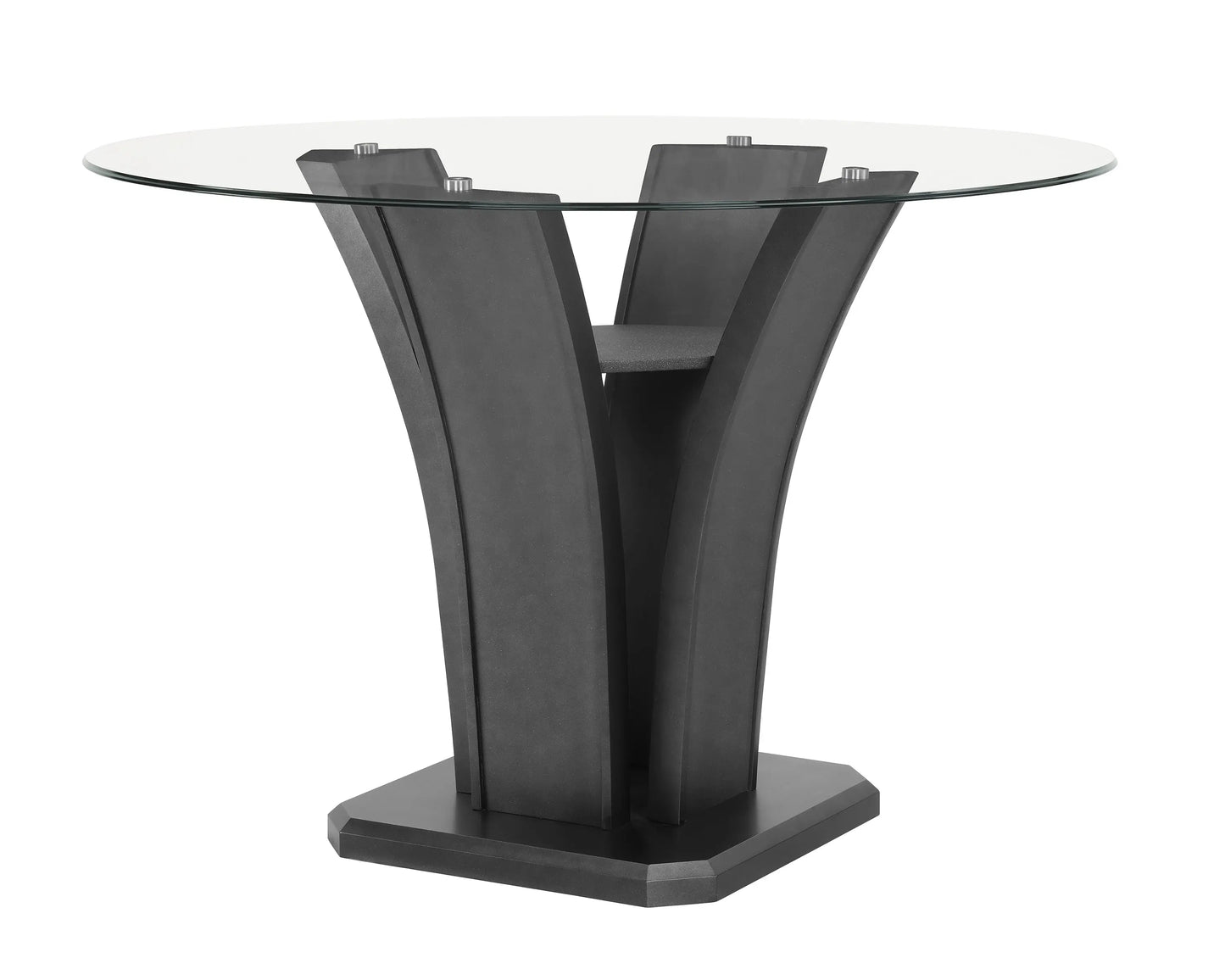 Camelia Dove Gray Round Counter Height Table Crown Mark