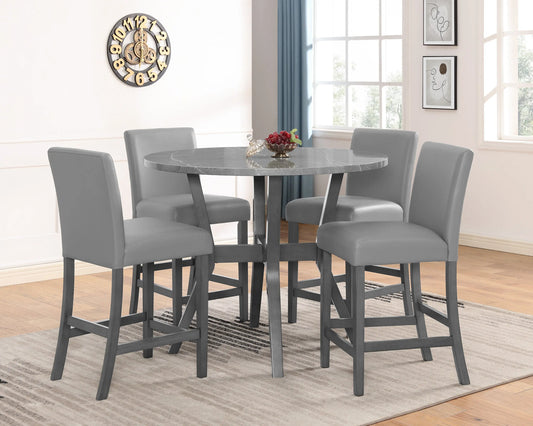 Judson Gray 5-Piece Counter Height Dining Set Crown Mark