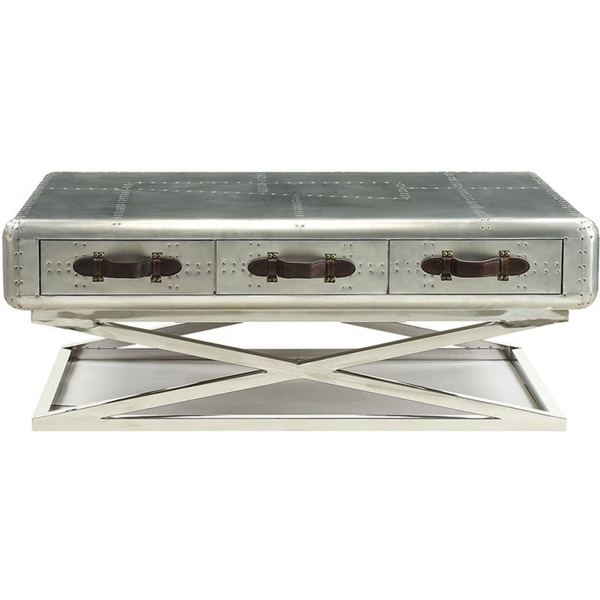 Acme Furniture Brancaster Coffee Table in Aluminum 83555 ACME East