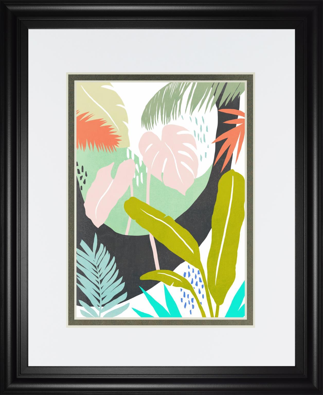 34x40 Jazzy Jungle II By Annie Warren - Green Classy Art