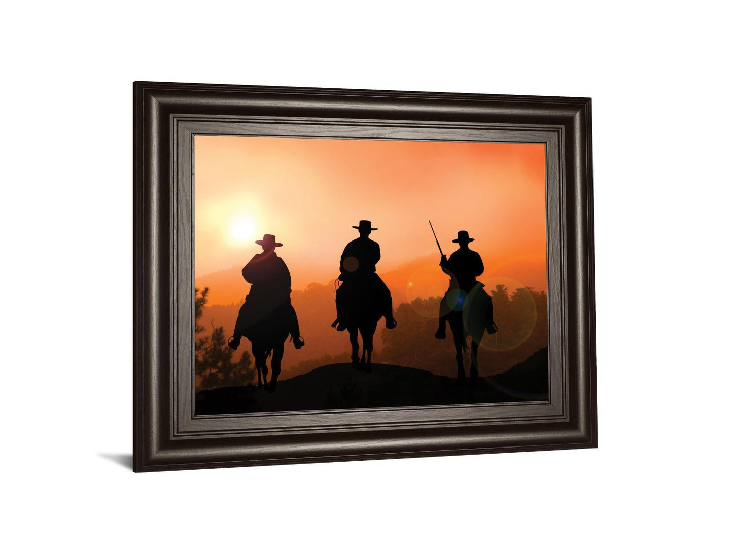 Horse Riders By Jtanki - Framed Print Wall Art - Red Classy Art