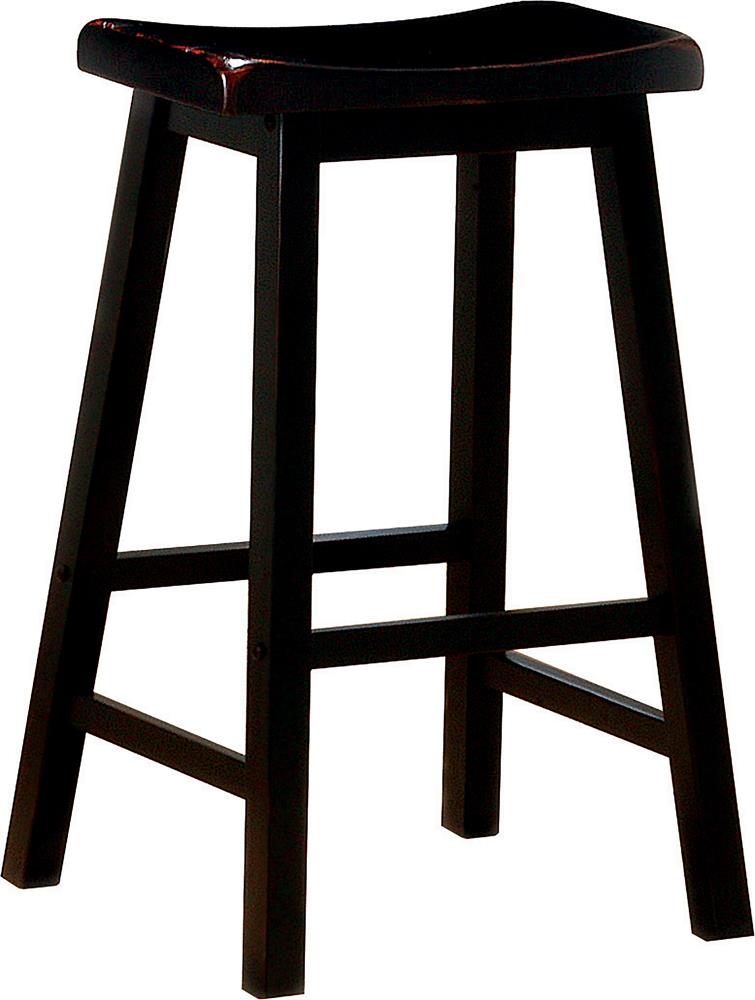 Transitional Black Bar-Height Stool Coaster Z2 Premium