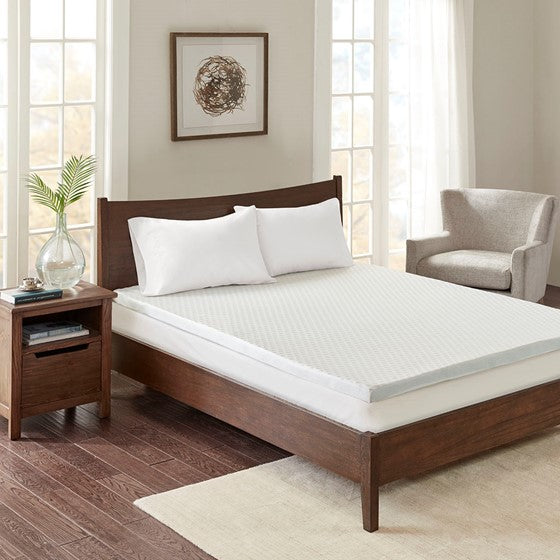 All Season Reversible Hypoallergenic Cooling Mattress Topper White Olliix.com