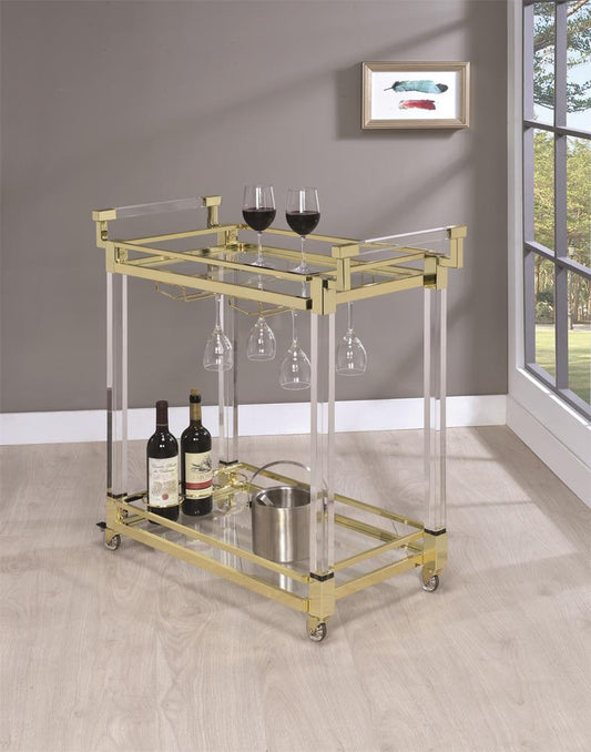 Modern Clear Acrylic Serving Cart Coaster Z2 Premium