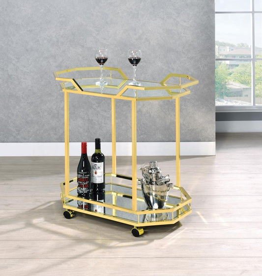 Traditional Brass Serving Cart Coaster Z2 Premium