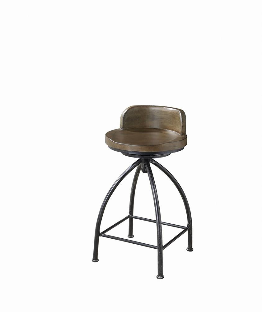 Rustic Swivel Metal Counter-Height Stool Coaster Z2 Premium