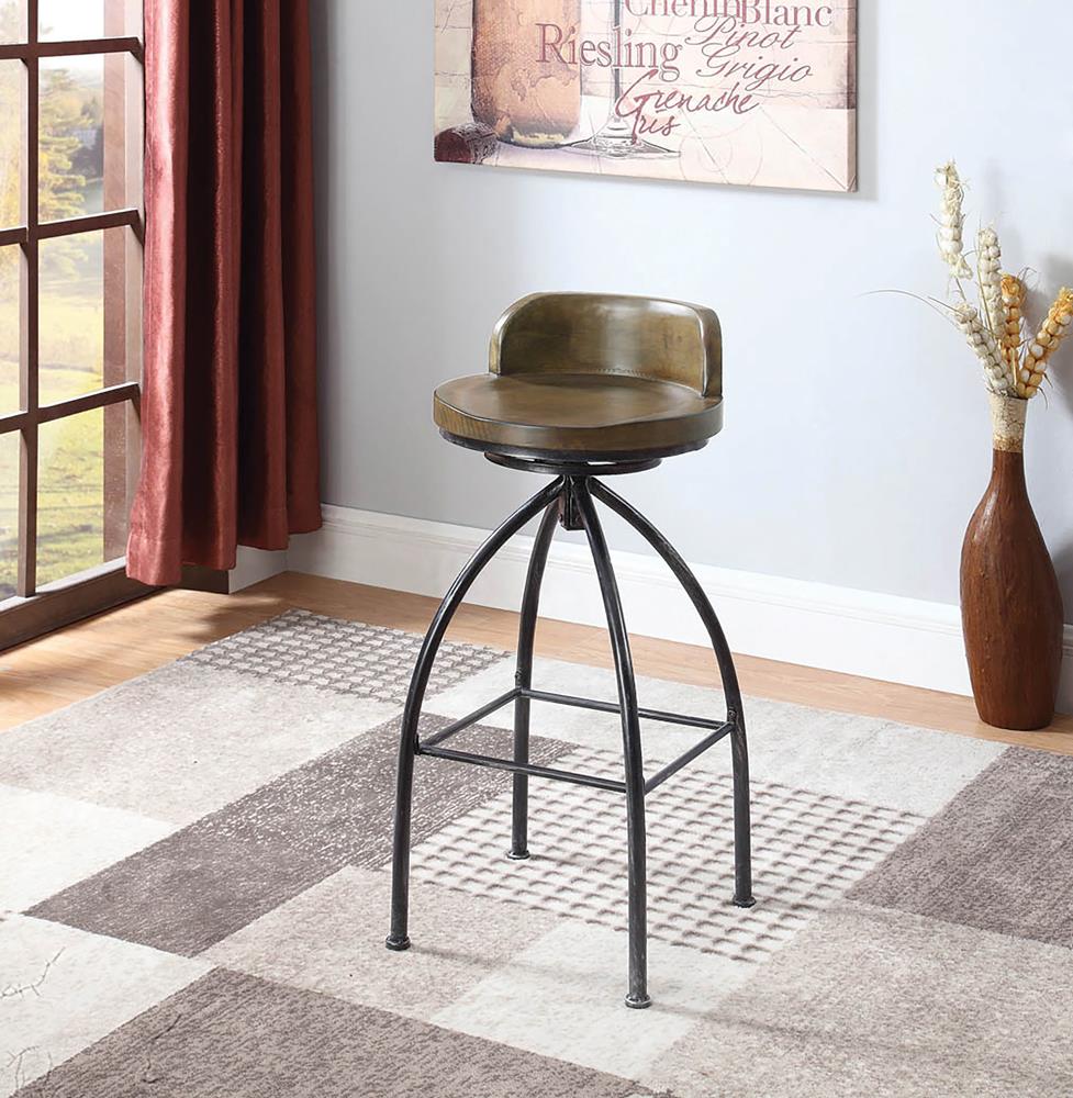 Rustic Swivel Metal Bar Stool Coaster Z2 Premium