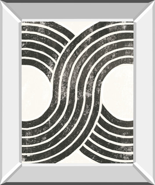 Over The Rainbow BW II By Moira Hershey - Mirror Framed Print Wall Art - Dark Gray Classy Art