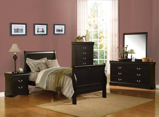 Louis Philippe III Black Full Bed ACME East