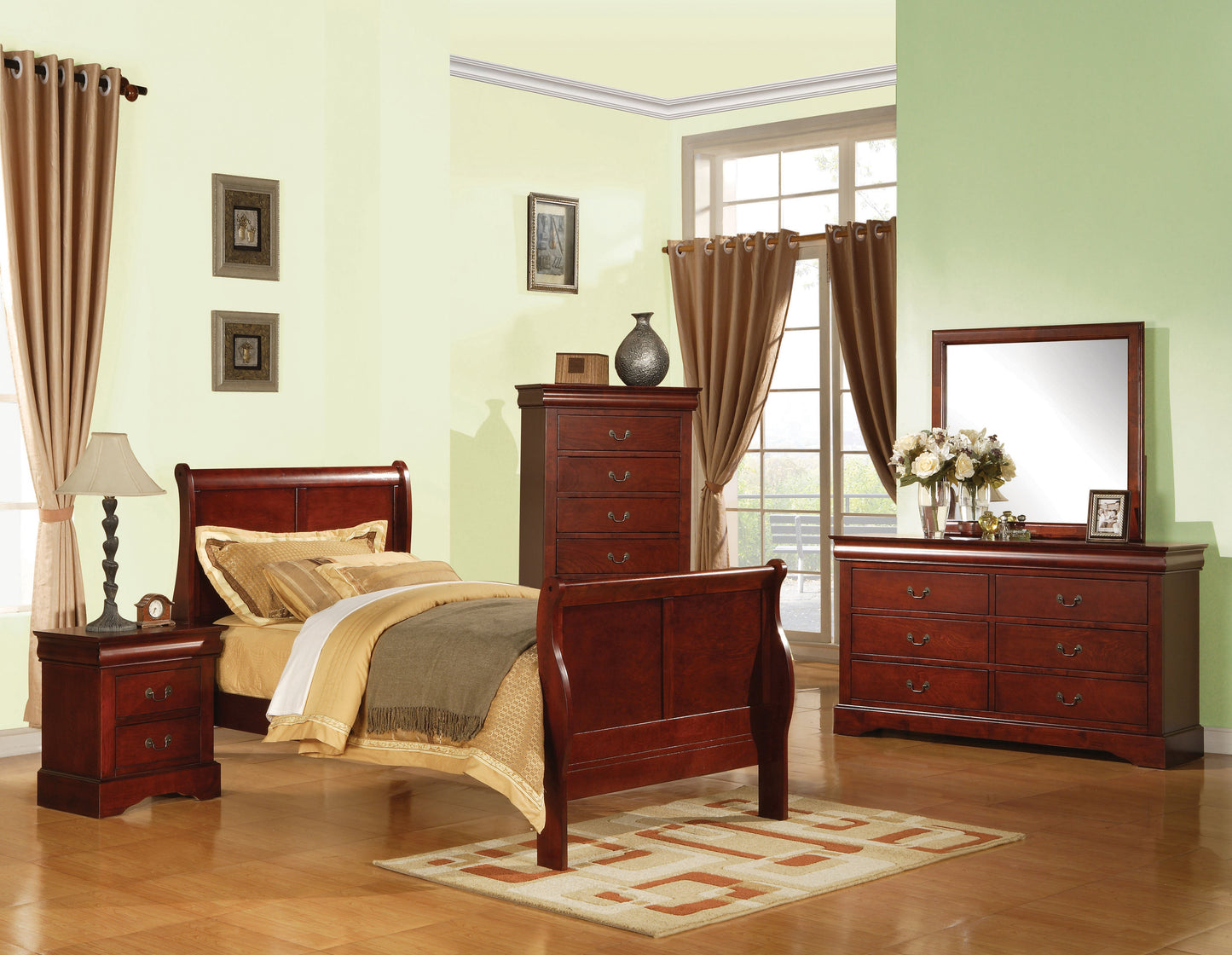 Louis Philippe III Cherry Twin Bed ACME East