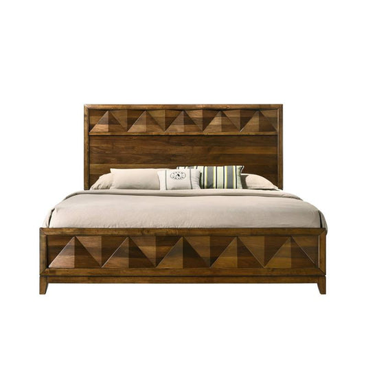 Acme Furniture Delilah Panel Queen Bed in Walnut 27640Q ACME East